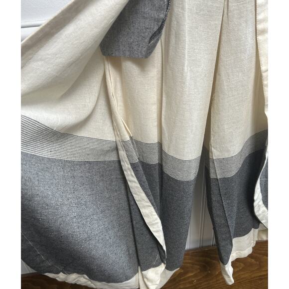 Karma Nepal Crafts Women's M Cotton Baggy Boho Pants Harem Gray Beige Whimsy￼ - Picture 4 of 12